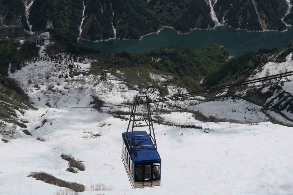 Kabelbaan in de Japanse Alpen
